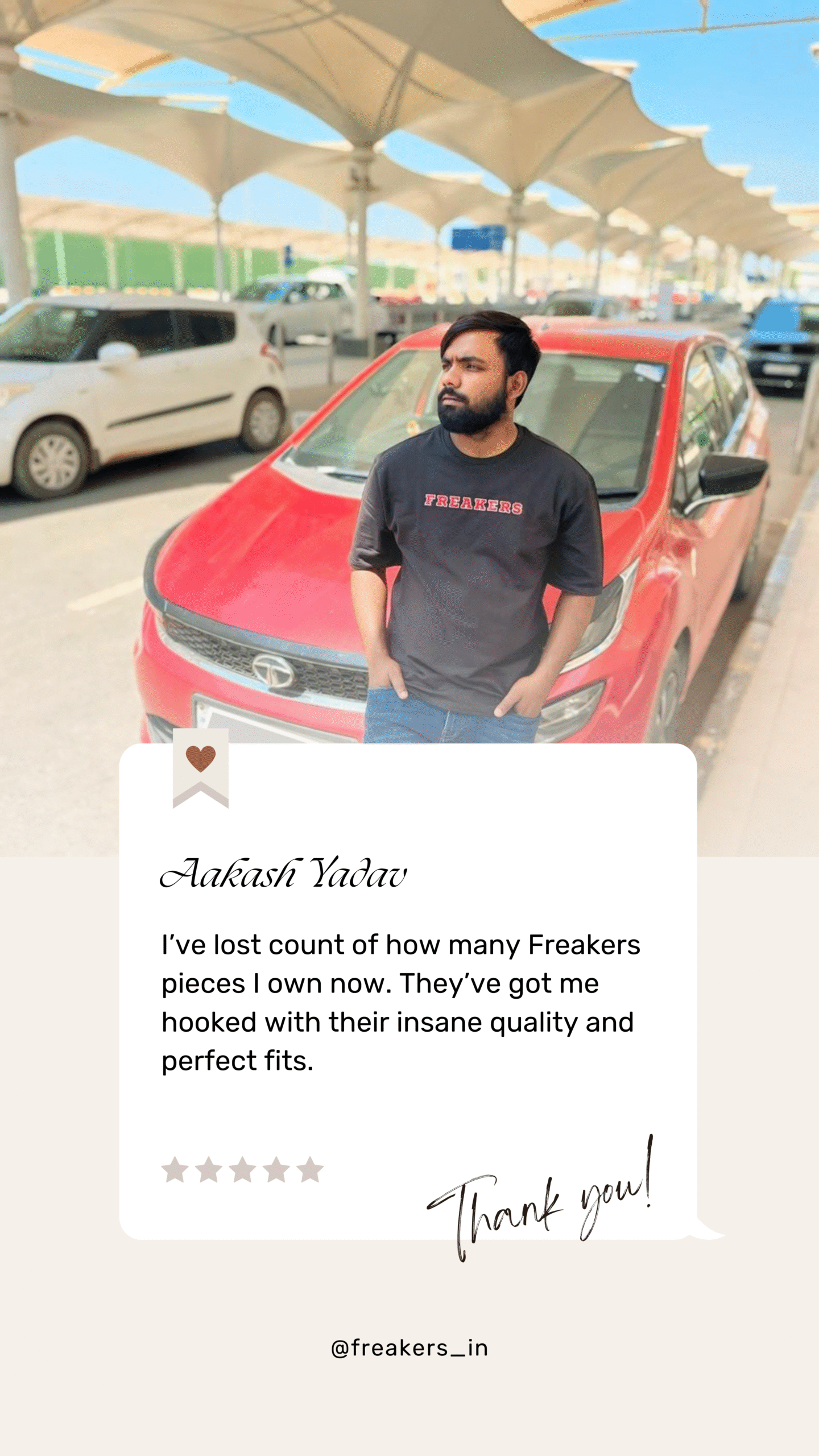 beige minimalist customer review product feedback testimonial instagram story